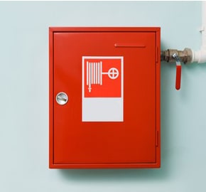 Fire Hose Cabinets, hose reels, landing valves, Fire Extinguishers… etc